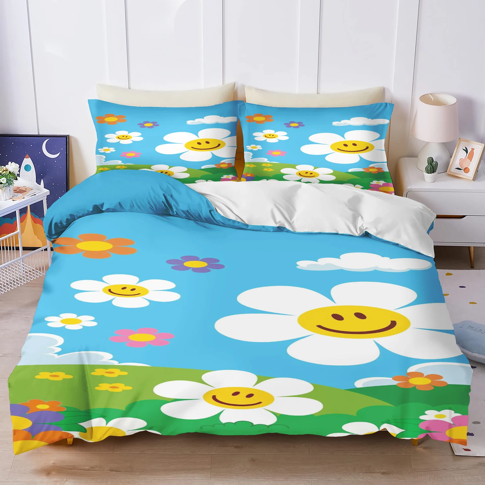 Wiggle Wiggle Anime، مادة بوليستر مريحة لغرفة النوم المنزلية، مناسبة للأطفال والكبار، مجموعة مكونة من 3 قطع #2