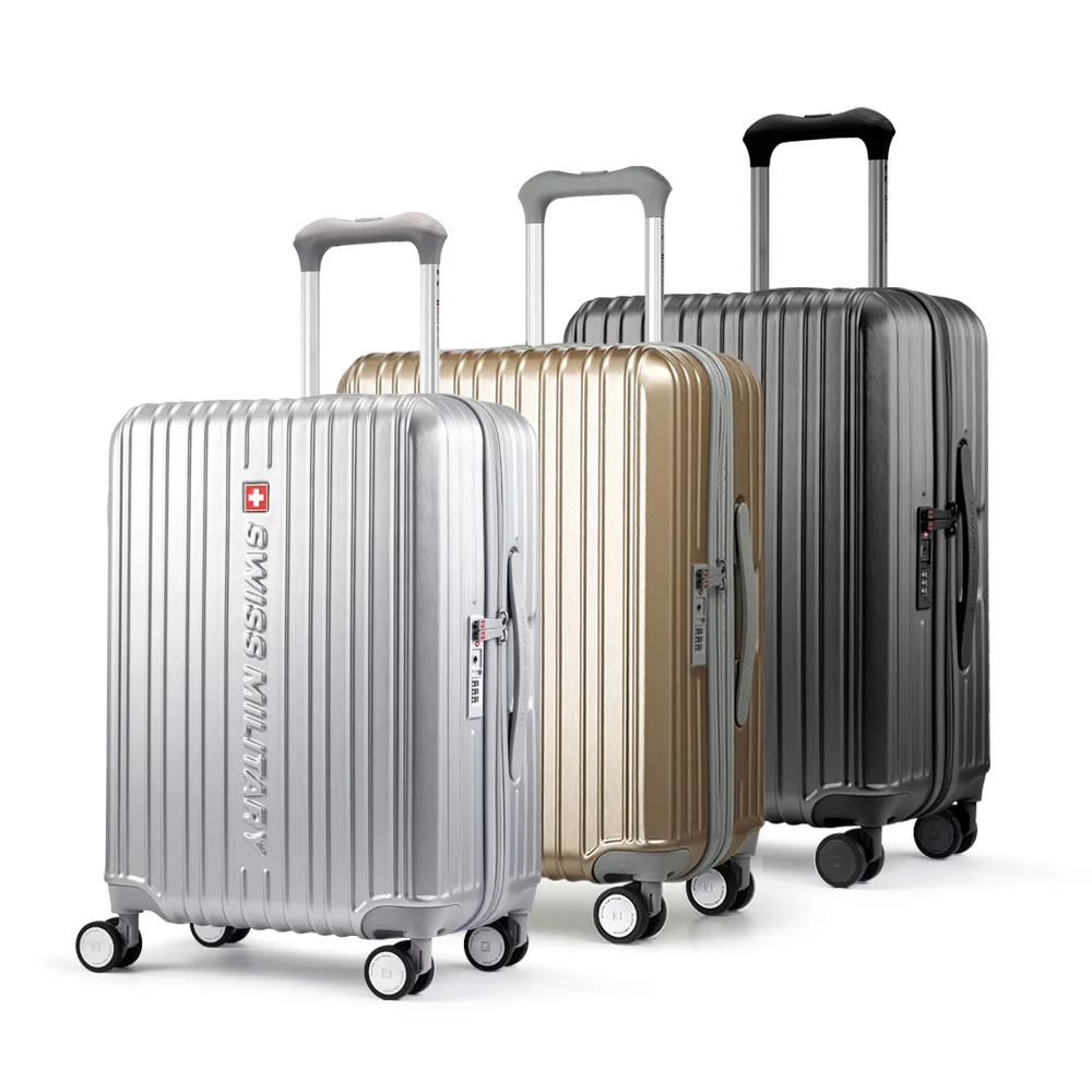 حقيبة سفر صغيرة من البولي كربونات ، حامل أمتعة ، عربة بعجلات ، PC ABS ، قفل TSA ، AM20 ، الجيش السويسري