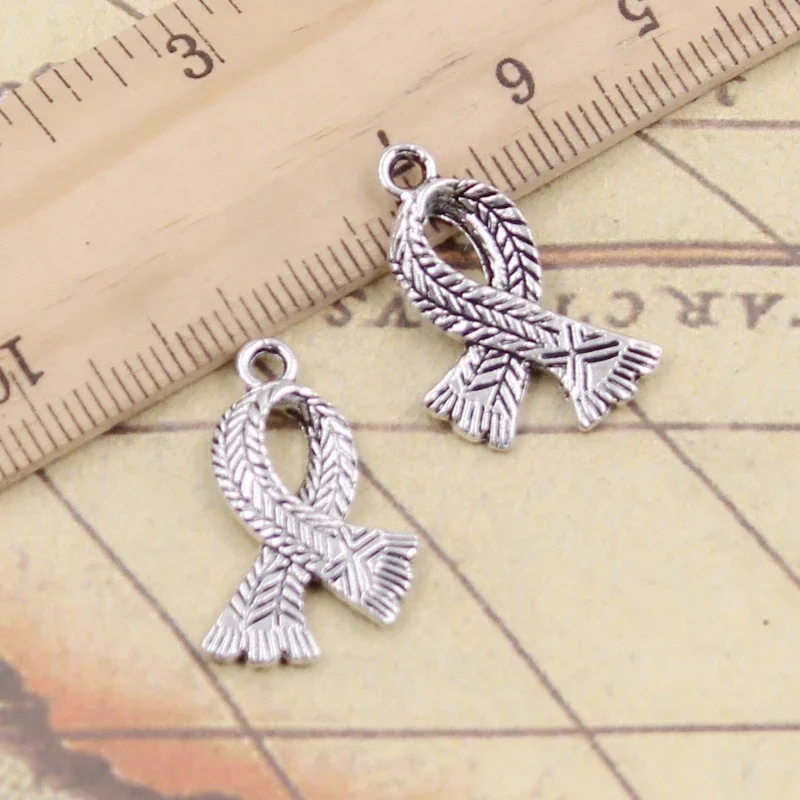 20 sztuk Charms szalik 23x16mm tybetański brąz srebrny kolor zawieszki antyczna biżuteria Making DIY Handmade Craft — zdjęcie 2