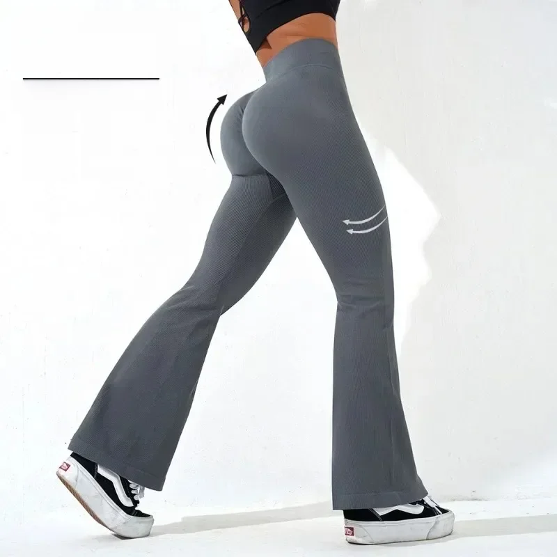 AliExpress MODX Sexy Slim Flared Pants Cross Waist Legging Women Seamless Gym Running Cycling Knit Yoga Stretch Butt