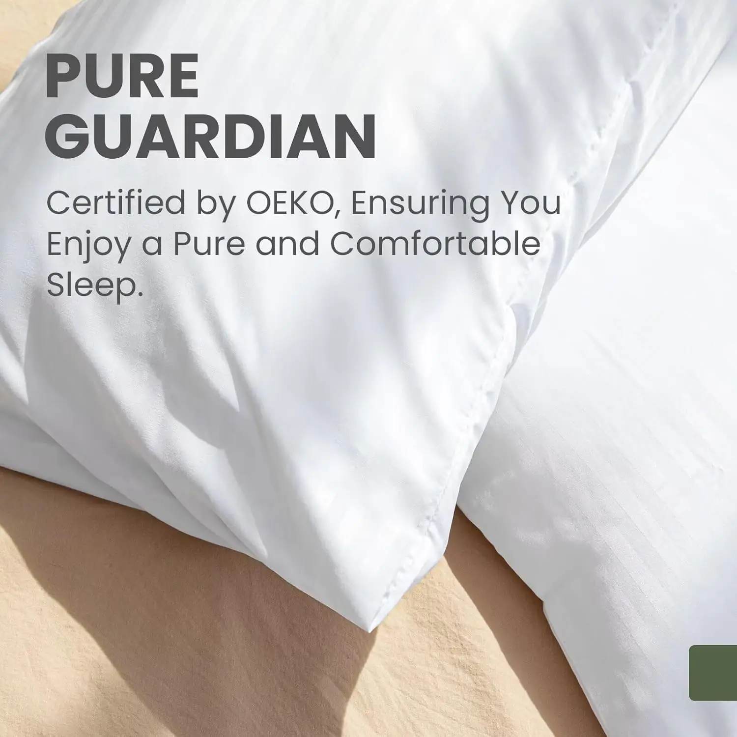 4PK Pillow Protectors With Zipper, Bed Pillow Cover, Luxury Hotel Quality, Breathable, Soft, Machine Washable,