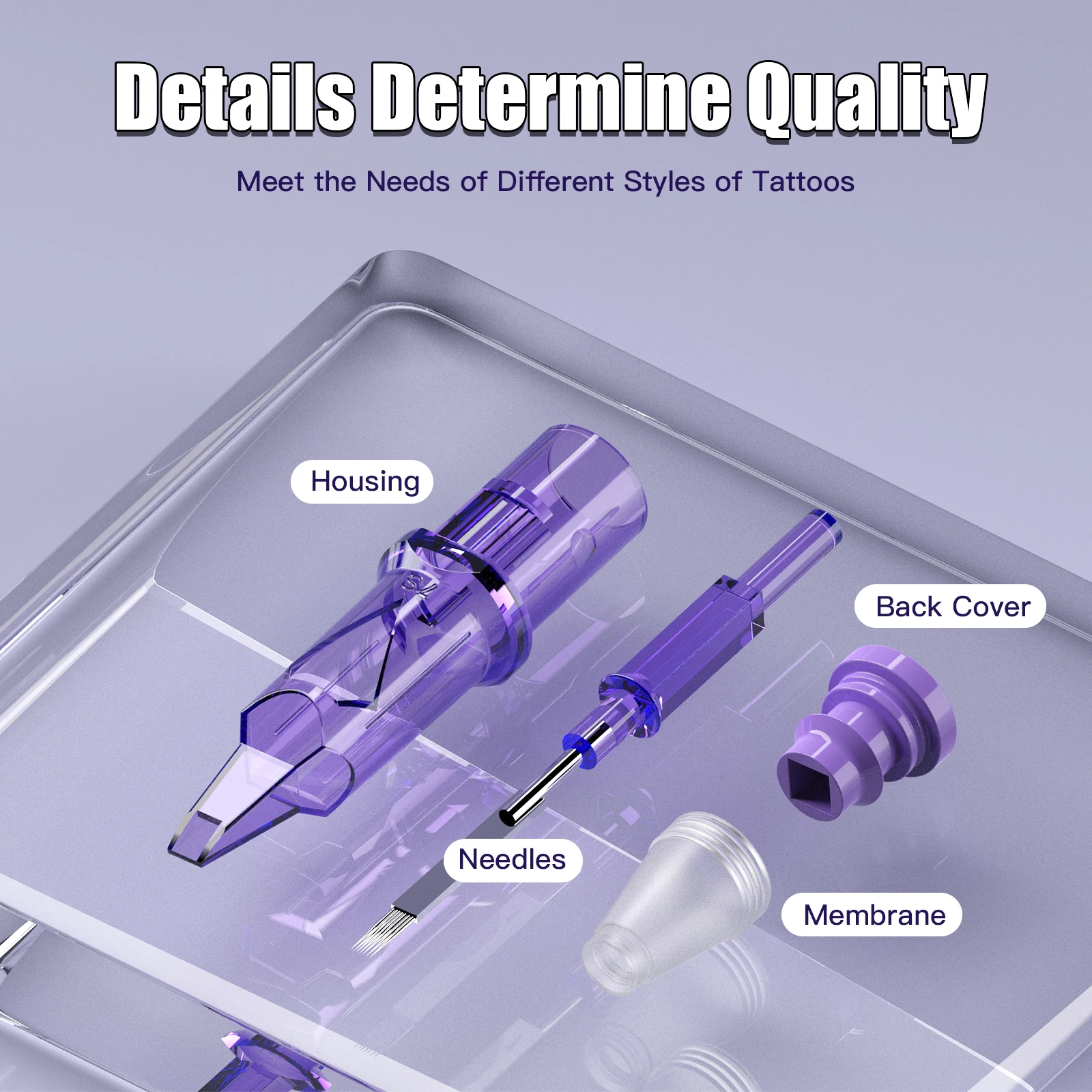 DQFART 1205RL/1205M1 خراطيش الوشم لإبر الوشم لخطوط ماكياج دائم وظلال لوازم الوشم #5
