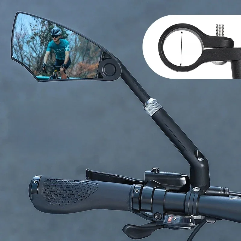 AliExpress West Biking Anti-Glare Bicycle Rearview Mirror Telescopic 360° Adjustable Handlebar Rear View Mirror MTB E-Bike Scooter Parts