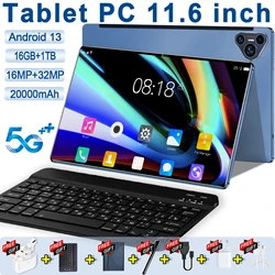 2024 5G New 11.6 inch Tablet Android 20000mAh 16GB RAM 1TB ROM Wifi 14 Core Android 13.0 Tablets PC Dual sim card Network Global