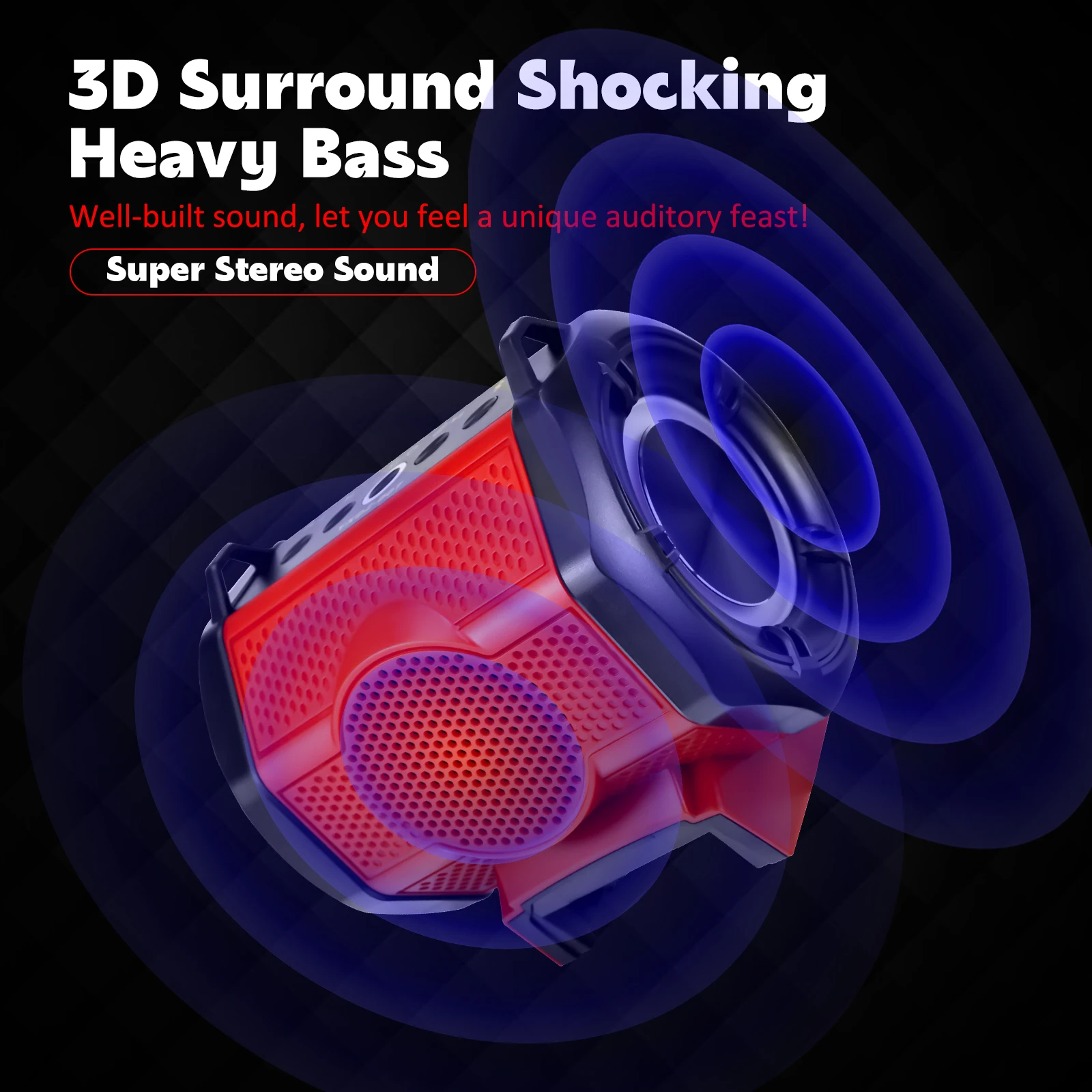 Portable Wireless Speaker with USB & Type-C Charging Port Bluetooth-compatible Speaker for Milwaukee 18V Battery (No Battery)