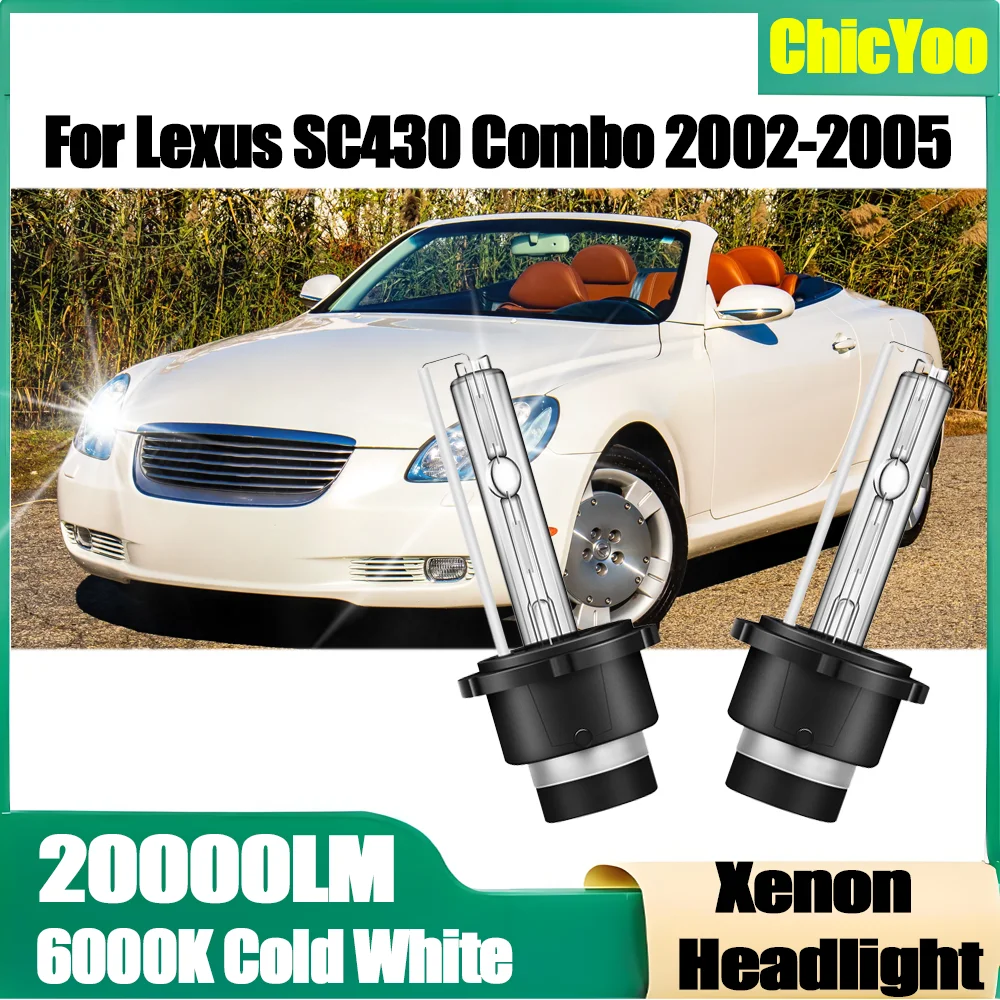 

2 шт. 20000 лм, высокая мощность, 6000K, белые, суперяркие ксеноновые лампы D2S, 35 Вт, автомобильные фары для Lexus SC430 Combo 2002-2005