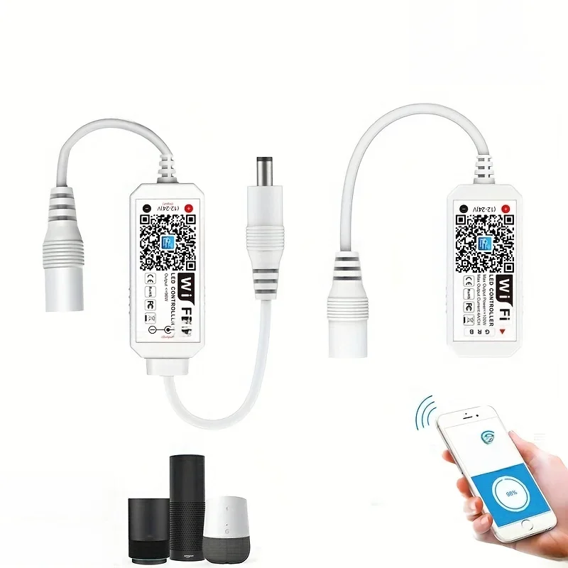 Wifi RGBW RGB Controller Magic Home APP Praca z Alexa Google Home dla DC12-24V Jednokolorowa taśma LED RGB Ściemniacz głosowy — zdjęcie 2