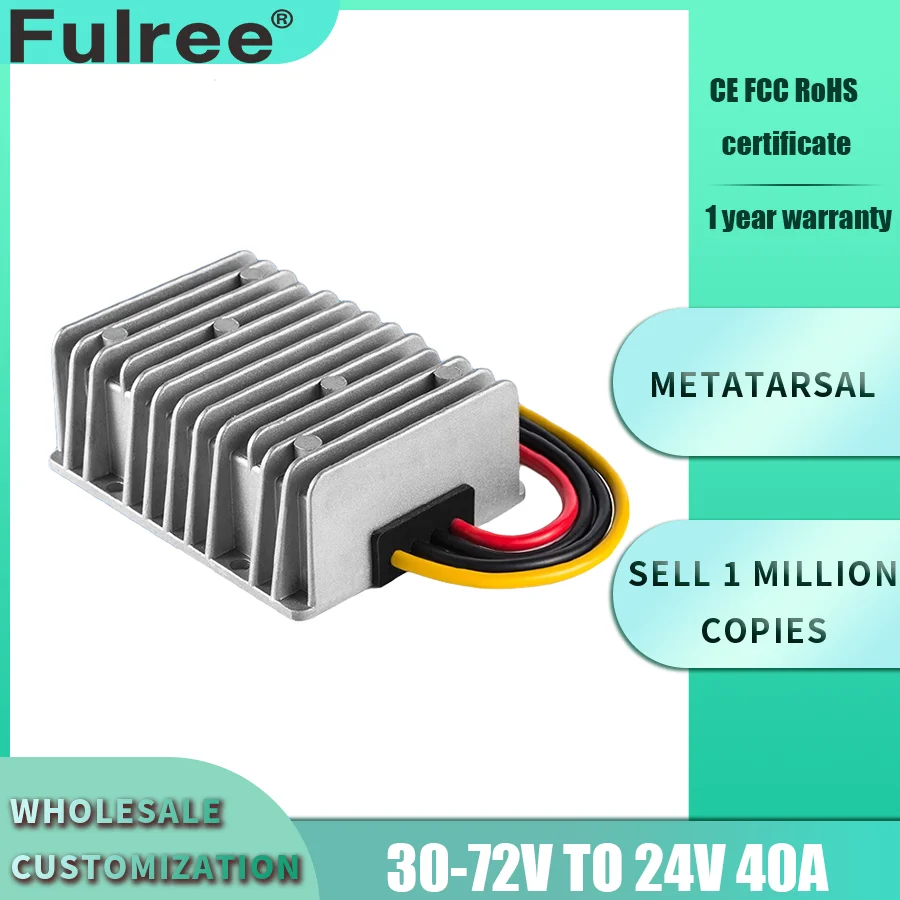 DC 36V 48V 56V 60V to 24V 30A 35A 40A DC Step Down Voltage 30-72V Buck Converter Regulator 60/48/36 Volt to 24 Volt Module