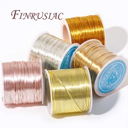 5 Meters Solid Colorfast Copper Wire For Jewelry 18K Real Gold Plated Tarnish-Resistant Beading Wire DIY Jewelry Making Supplies