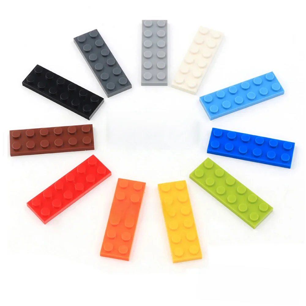 40 stücke DIY Bausteine Dünne Zahlen Bricks 2x6 Punkte 12 Farbe Pädagogisches Kreative Größe