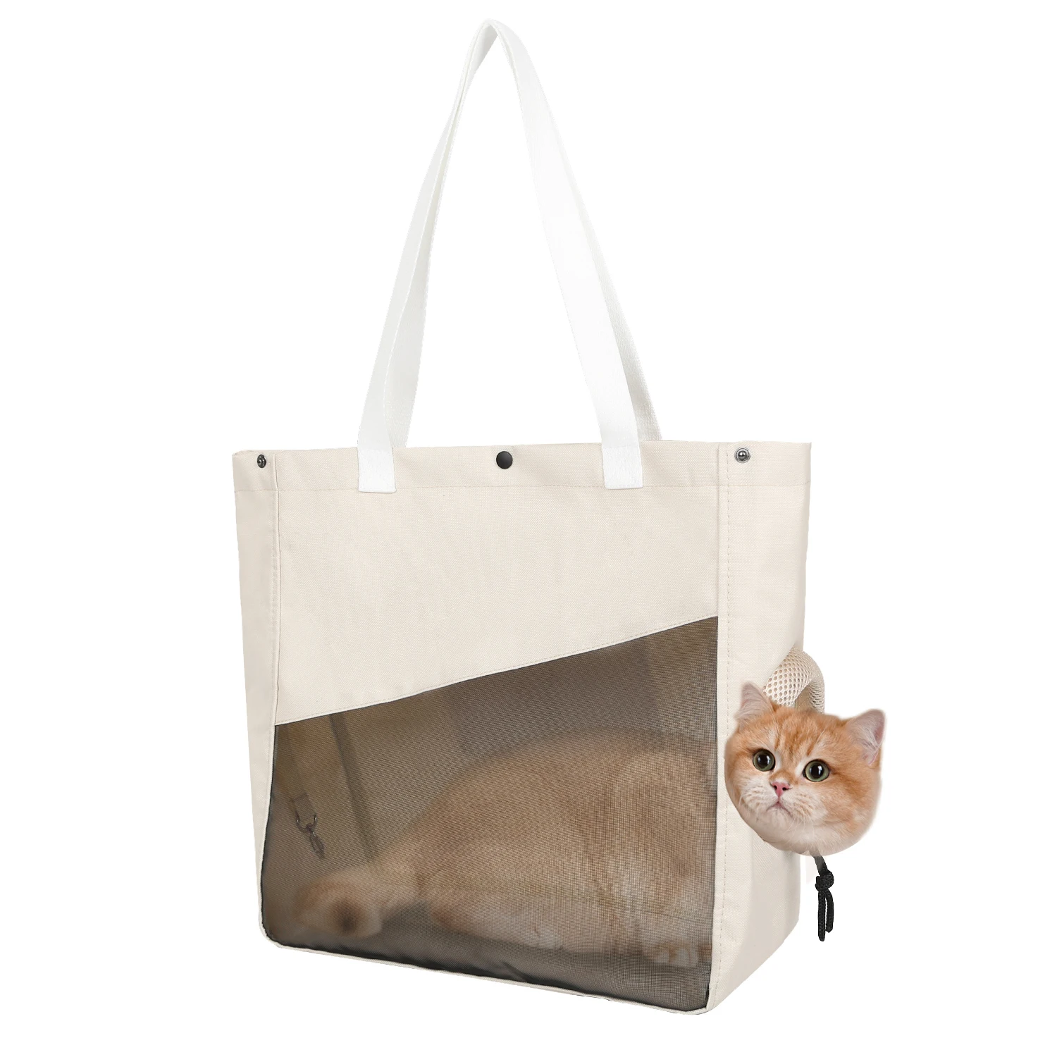 Pet Carrier Canvas Cat Canvas Bag Hand Tote Lightweight Outdoor Dog Travel Shoulder Bag