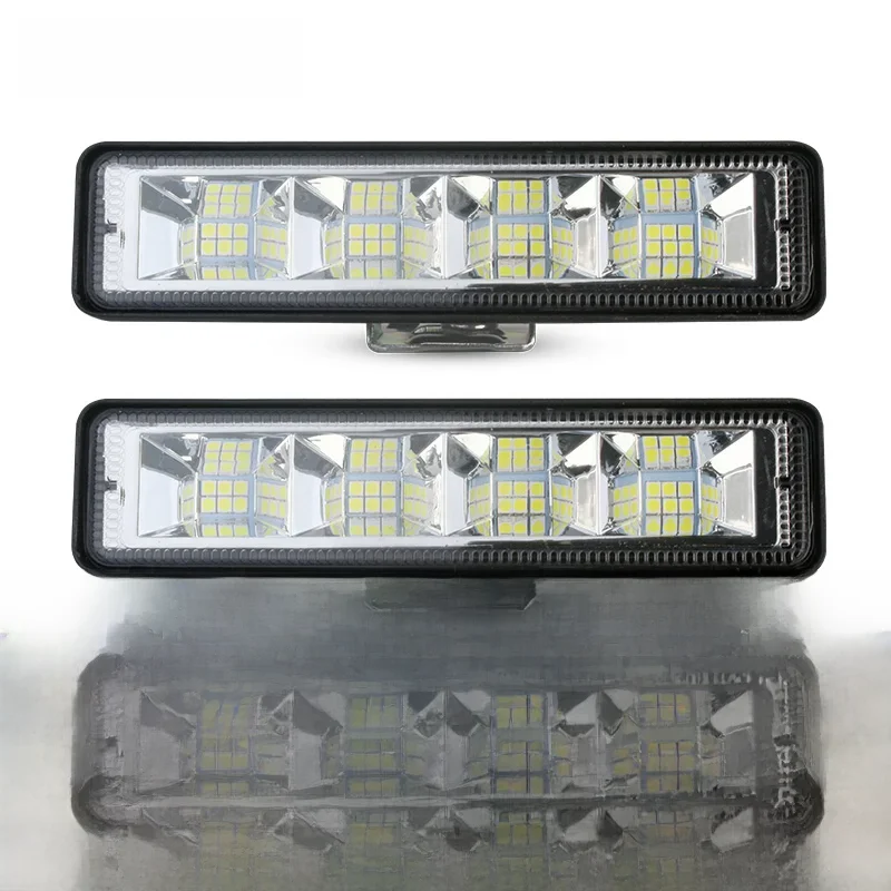 Barre de travail LED voiture barre lumineuse de travail LED Spot projecteur de travail 12V 72W pour éclairage blanc brillant pour camion tracteur véhicule tout-terrain