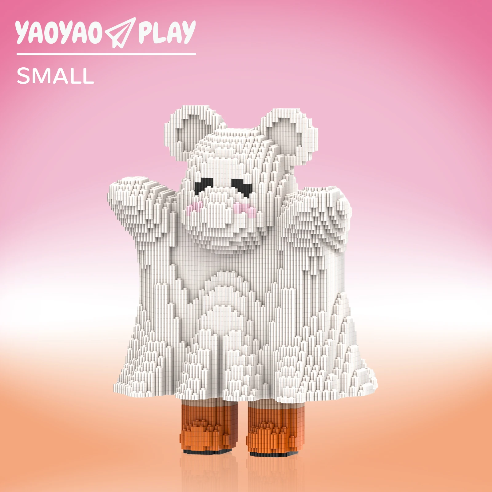 かわいいゴーストベア 積み木セット 4500ピース ABS DIY ブロック ベア おもちゃ ハロウィンギフト おしゃれな部屋飾り 男の子 女の子 コレクター向け