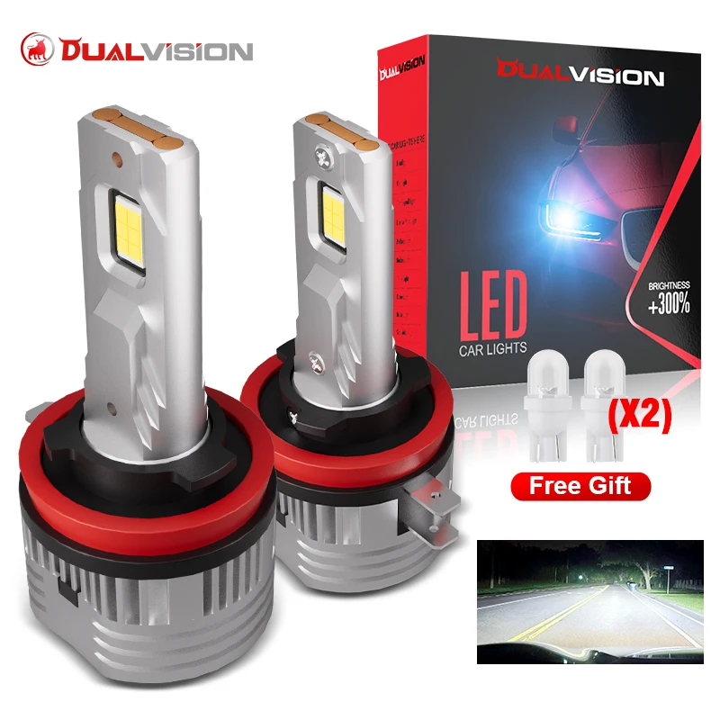 

1000W H11B LED Car Headlight Bulb Canbus 1000000LM Led Light for Car Turbo LED Mini HeadLamp Size Wireless with Fan 6000K 12V