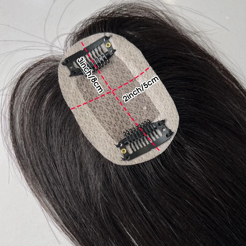 8 дюймовые накладки для волос для женщин, настоящие человеческие волосы для женщин, накладки из человеческих волос без челки, топ для истончения волос