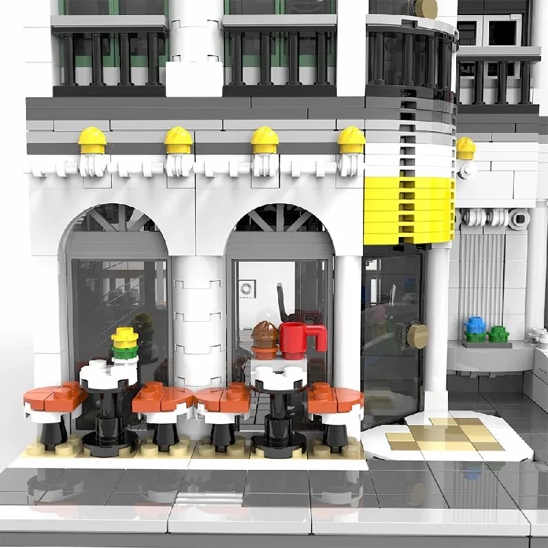 4958PCS Set di edifici per case ospedaliere, con 17 figure Kit modello di assemblaggio di blocchi modulari di architettura cittadina, regalo per adulti
