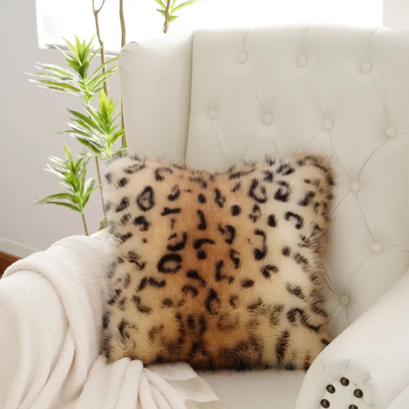 

Faux Fur Throw Pillow Looks Elegant, Feels Comfortable, Super Soft and Eco-Friendly Perfect for Your Sofa, Sofa, Bed, Office