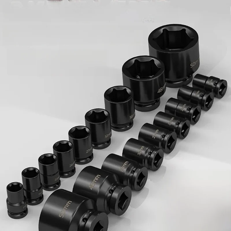 3/4 Inch Hex Socket Heavy Duty Thickened Socket Set Pneumatic Wrench Set Of Nozzles Mechanic Tools Manual Tool