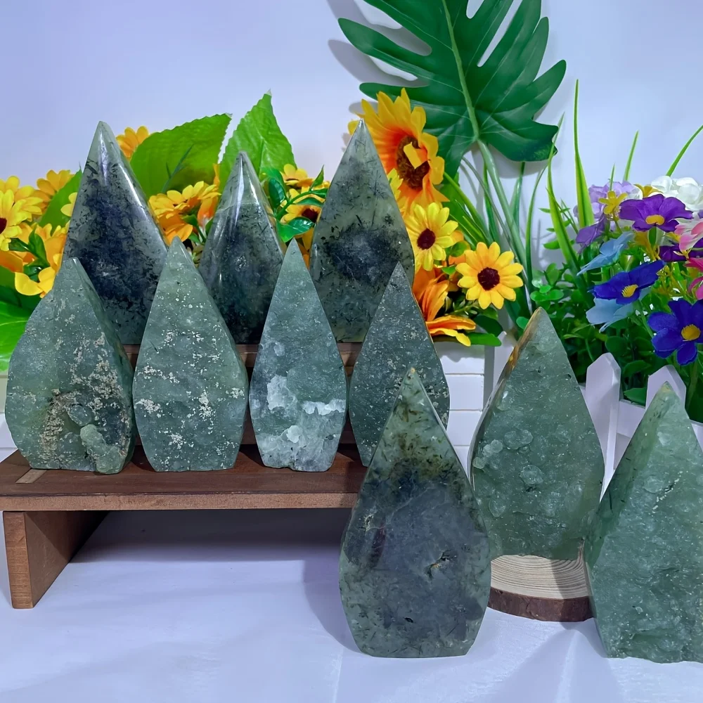 One Unique Prehnite Water Drop Ornament, a Wonderful Gift for Occasions Like Mother's Day, Thanksgiving, Christmas, Home Decor