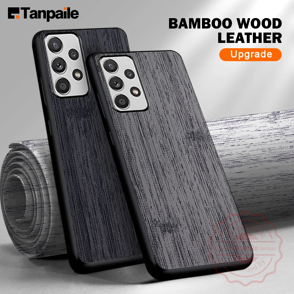 

Tanpaile Shockproof Bamboo Wood Leather Phone Case For Samsung A52 A52S A72 A32 A22 A12 A22S 5G 4G Luxury Back Cover Casing