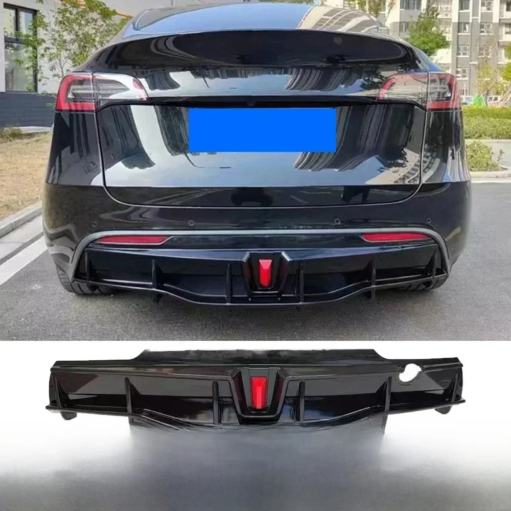 Gorąca sprzedaż dla Tesla 2016-2023 Model 3/Y Wysokiej jakości ABS Błyszczący czarny tylny zderzak Dyfuzor Splitter Spoiler Lip Tuning Body Kits — zdjęcie 2