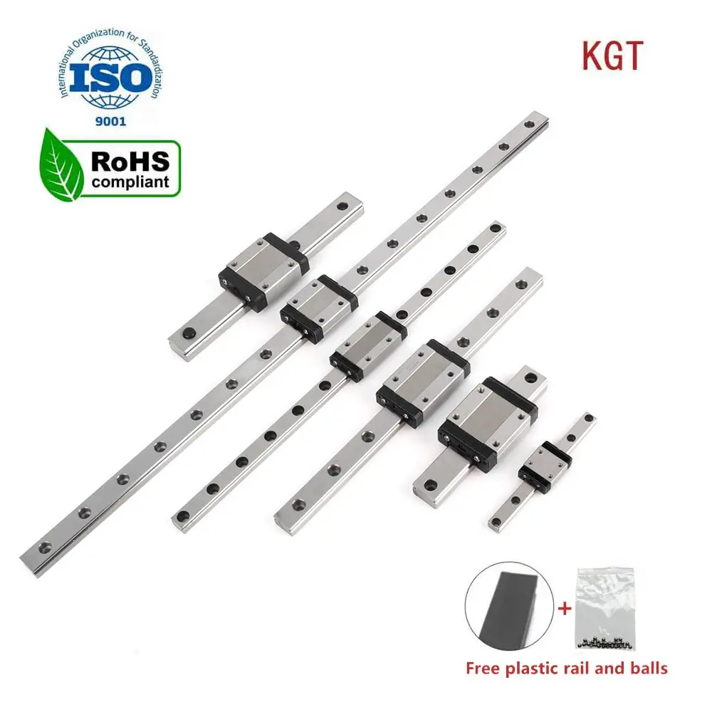 KGT MGN7H MGN9H MGN12H MGN15H RoHS L from100mm to 1000mm miniature linear guide rail slide carriage 3D Printer part MGN12C CNC