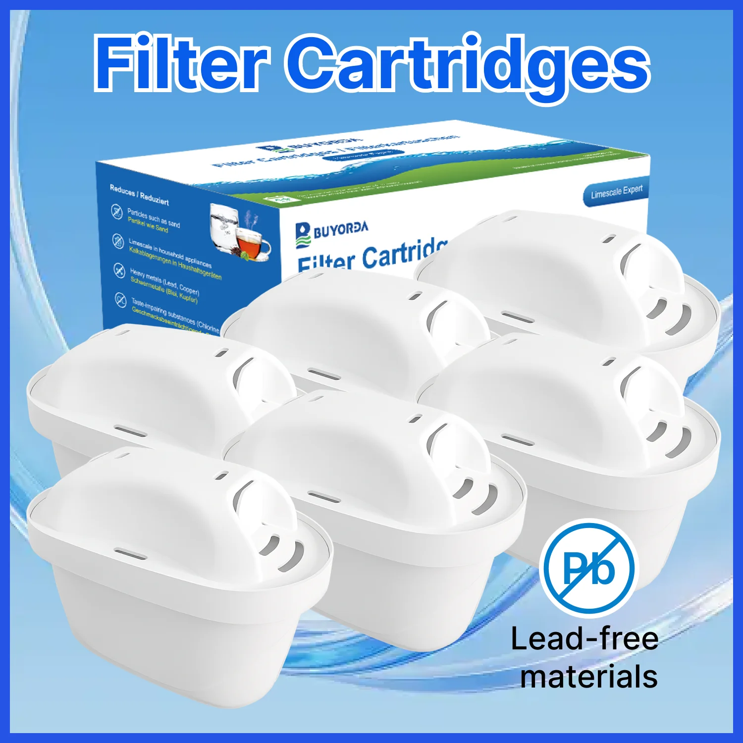 Фильтр для воды-кувшин, совместимый с Brita Maxtra Plus Maxtra Mavea 1001122 105731, уменьшает количество храповых свинков хлора Arsenic, 6 шт. Фильтр для воды-кувшин, совместимый с Brita Maxtra Plus Maxtra Mavea 1001122 105731, уменьшает количество храповых свинков хлора Arsenic, 6 шт.