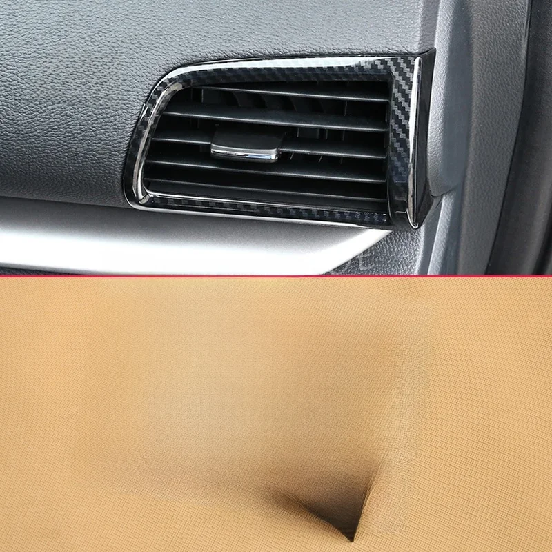 Carbon Fiber Interior Dashboard Side Air Vent Cover Surrounds For Mitsubishi Eclipse Cross 2018 2019 2020 2021 2022 2023 2024