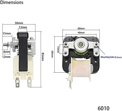 6013 Fruit Dryer Food Drying Machine Electric Motor, High-Performance Replacement for Dehydrators, OEM Compatible