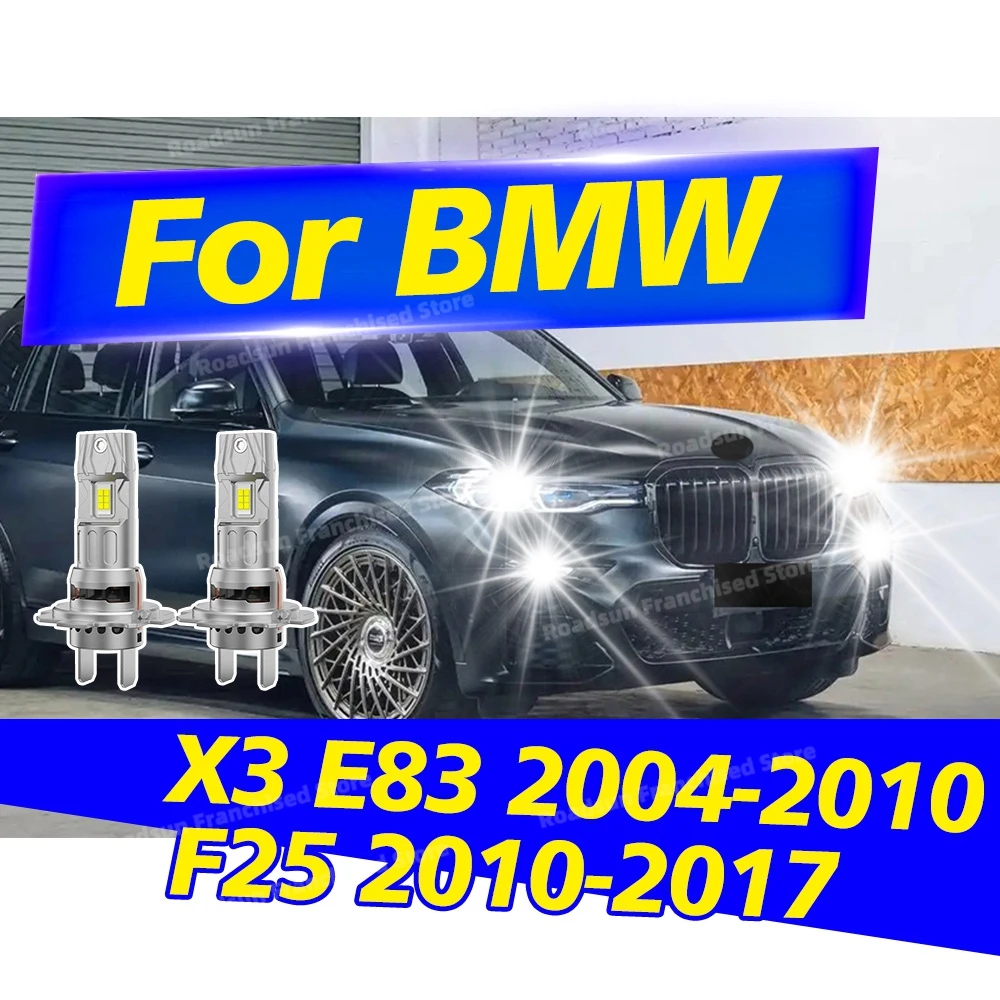 

2x Two-sided CSP Chips H7 LED Headlight Bulbs 6000K Lamps For BMW X3 E83 2004-2010 For BMW X3 F25 2010-2017 2016 2015 2014 2013