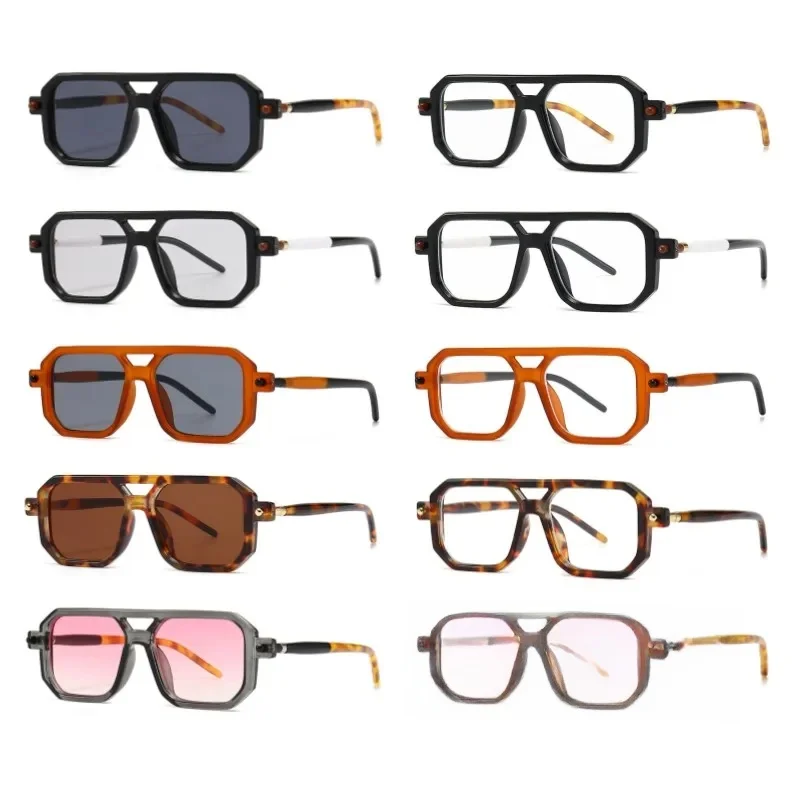 Retro Fashion Square Sunglasses For Men Women Blue Light Blocking Shades UV400 Sun Glasses Vintage Vasos Decorativos Oculos Sol — zdjęcie 2