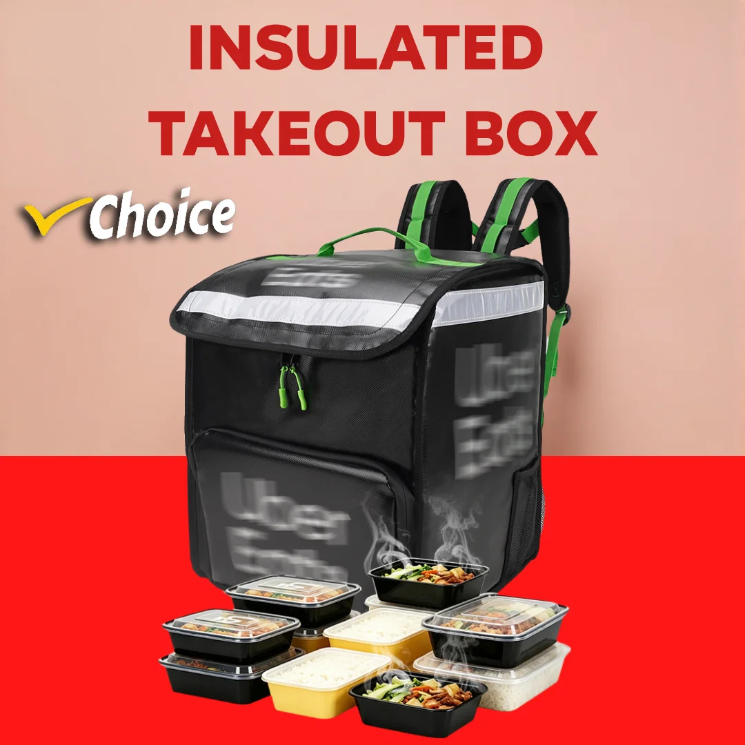 Motorcycle Cooler Backpack Reusable Portable Large Thermal Insulated Waterproof Food Delivery Rider Storage Bag
