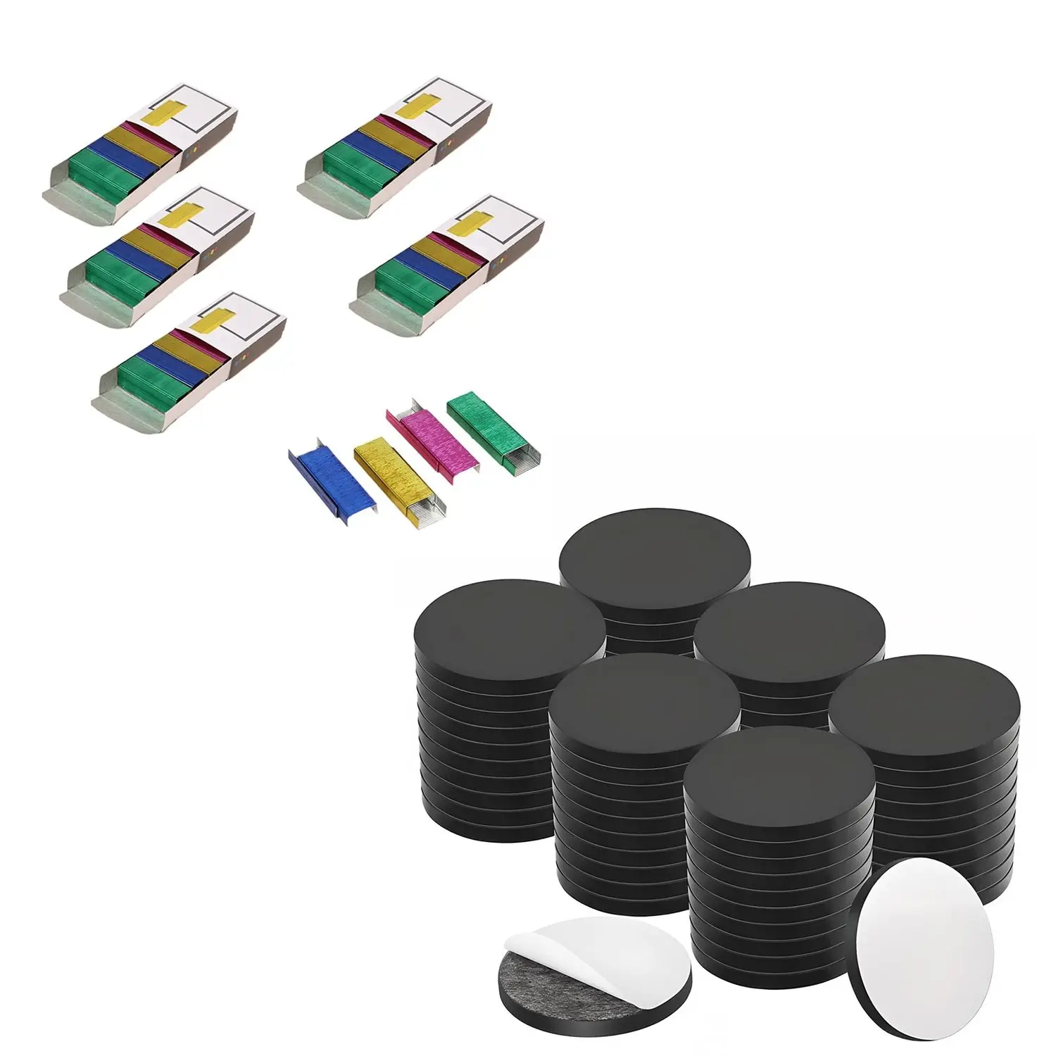 Color Staples & 5 Sets 800Pcs/Box, Office Staples Cute Mini Staples Accessories, Refills Standard Staples, For Office And Study