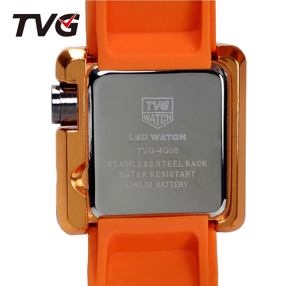 TVG Brand electronic Silicone Strap cartoon-watch LED Display Children Digital Cartoon for kid Waterproof Gift Box Youth Student