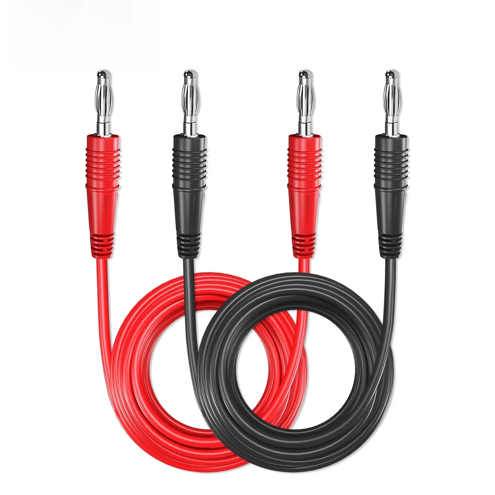 Cleqee P1041 podwójna 4mm wtyczka bananowa miękkie pcv multimetr przewód pomiarowy uniwersalna wtyczka bananowa 1m kabel drutu dla majsterkowiczów elektroniczne — zdjęcie 2