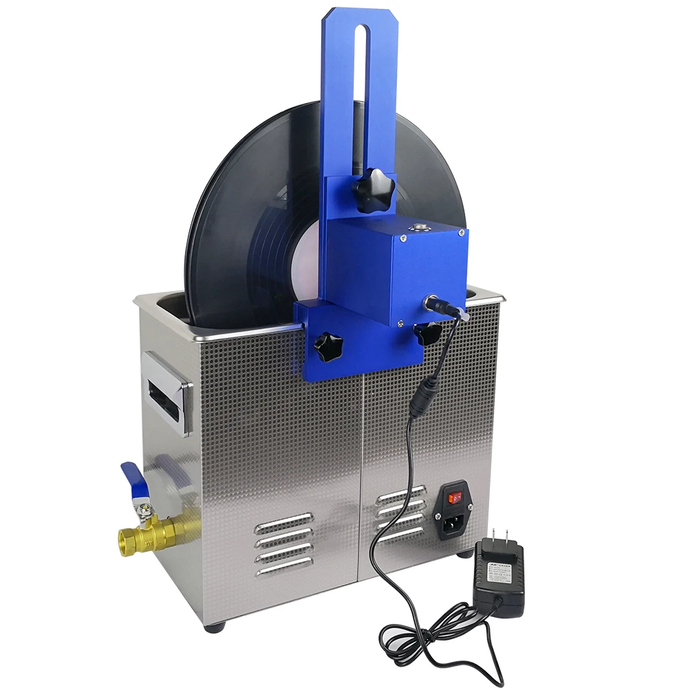 Lp bagno pulitore ad ultrasuoni 6.5L 180W potenza regolabile con staffa in lega motore 6-7 giri/min spina EU/US/AU/UK dischi in vinile disco CD