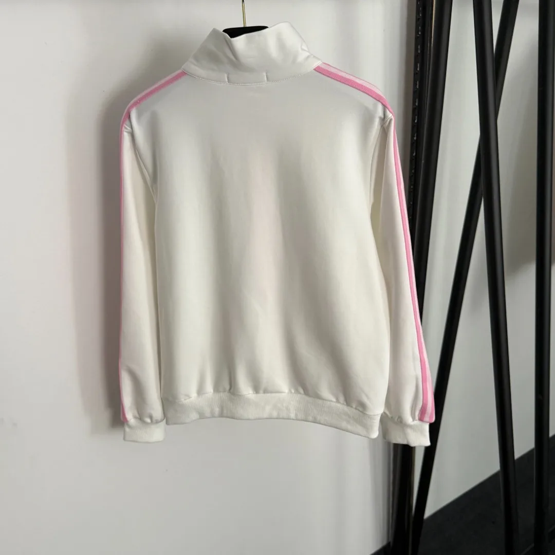 

25 New Stand-up Collar Long Sleeve Zipper Casual Sports Coat Plus Striped Trousers