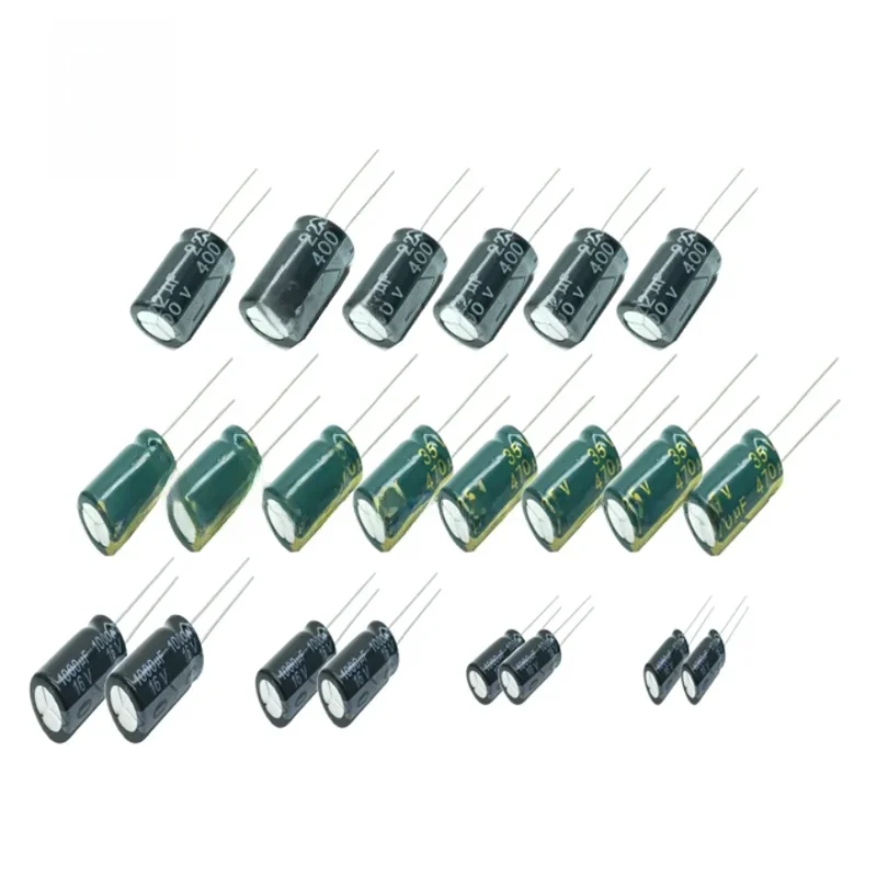 Puzzles électrolytiques en aluminium, 10V, 16V, 25V, 35V, 50V, 63V, 3.3, 4.7, 5.6, 100, 10, 22, 33, 220, 330, 470, 1000, 2200, 3300, 4700, 6800, 10000, UF