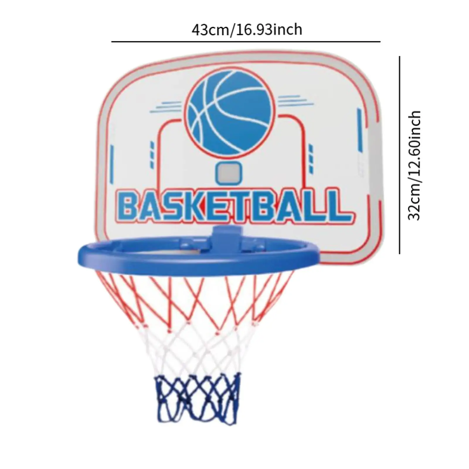 ミニバスケットボールフープおもちゃキット ボール1個付き 壁掛け式 ポータブル 面白いバスケットボール愛好家 屋内 ホーム ボーイズ ガール ドアルームゲーム用