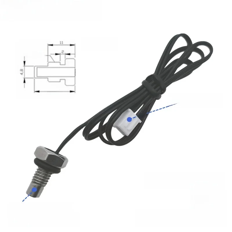 Czujnik temperatury z gwintem M6, sonda ze stali nierdzewnej 304, termistor NTC 10K B3950, 50 cm/1 m — zdjęcie produktu 7