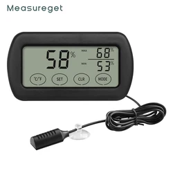 Alarm Temperature Hygrometer Climbing Pet Box Digital Display Wet and Dry Thermometer Hatching Electronic Thermometer