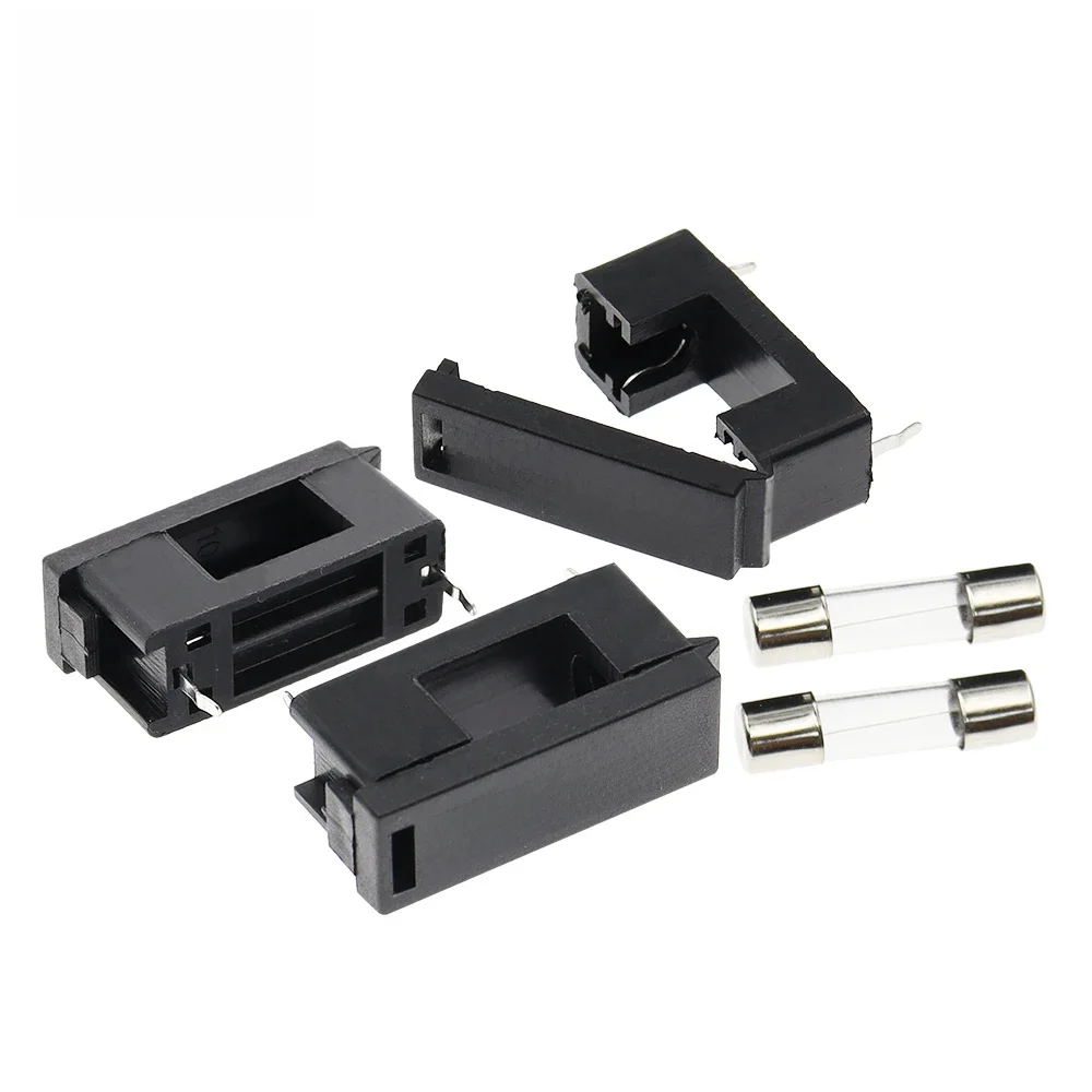 10 sztuk BLX-A 5*20MM czarny szklany uchwyt bezpiecznika 5*20 gniazdo rurki ubezpieczeniowej uchwyt bezpiecznika dla 5X20MM 5X20 bezpiecznik płytka drukowana — zdjęcie 2