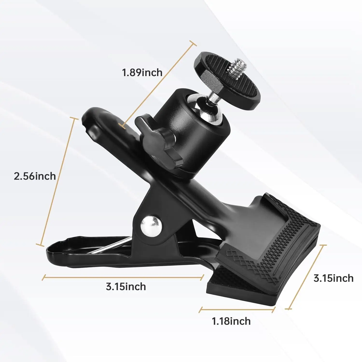 Metal Holder Camera Clamp Tripod Flash Rail Mounting Adapter With 360° 1/4