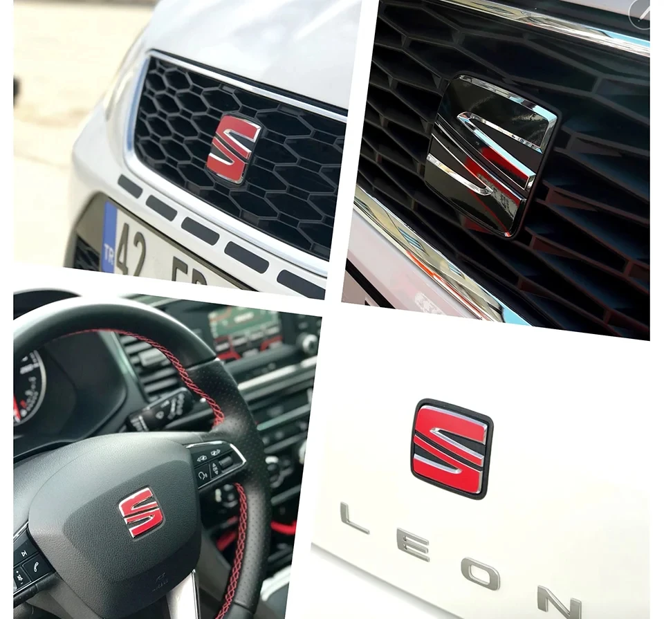 

For Seat Leon, Seat Ibiza Emblem Sticker Coating Set Vietniyl Foil Adhesive Sticker Decal For Wash And Pressure Waterproof