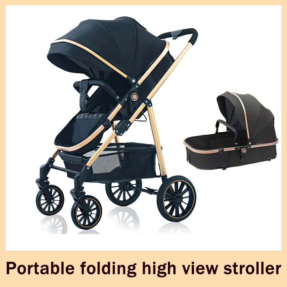 High quality newborn Lightweight Baby Stroller Folding Cart Comfort Baby Stroller 3 in 1 Baby Slot Seat