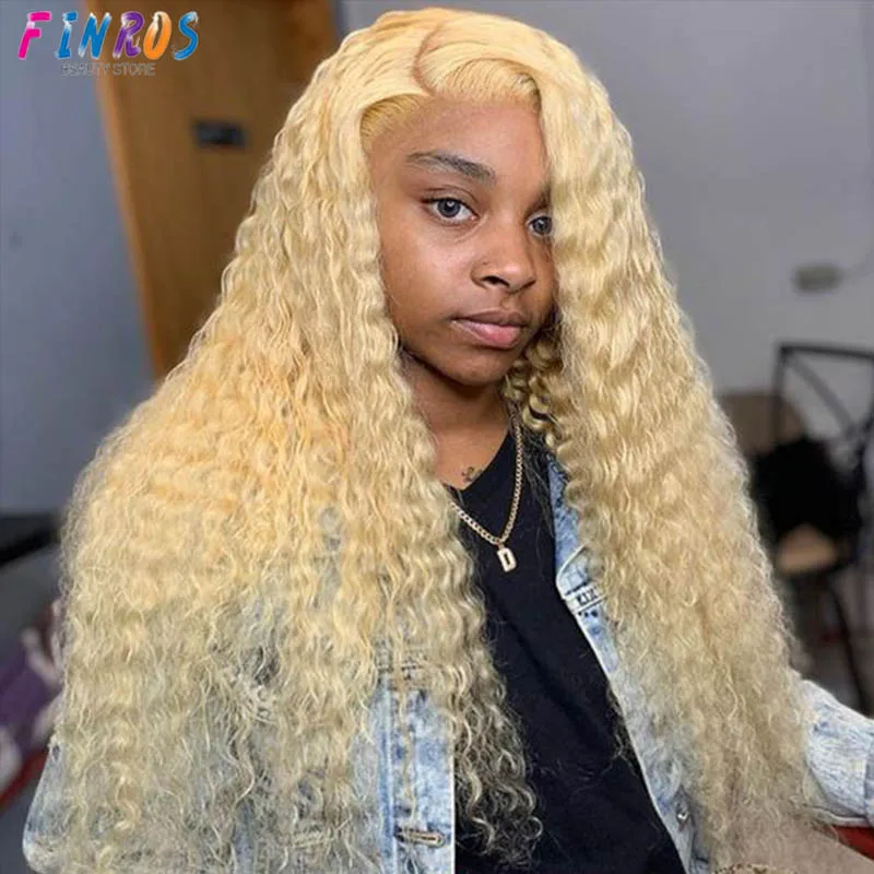 

blonde hd lace wig 13x6 human hair 613 Deep Wave Pre plucked curly wigs choice Remy brazilian wigs human hair 100% for women