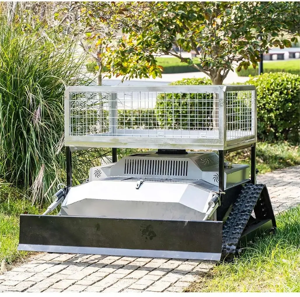 Slope Zero Turn Crawler Remote Control Lawn Mower With a Shovel and A Shelf