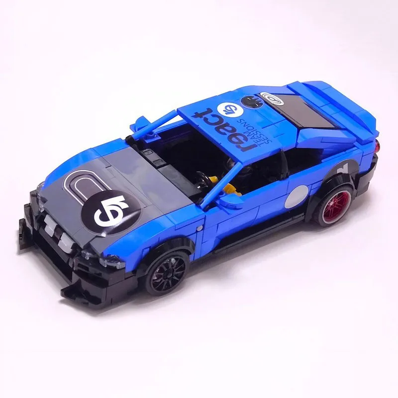 PolaDeer 459PCS MOC React Team Sessions DIY Pontiac GTO (2006) ProStreet sports Building Block toy brick Children birthday gift