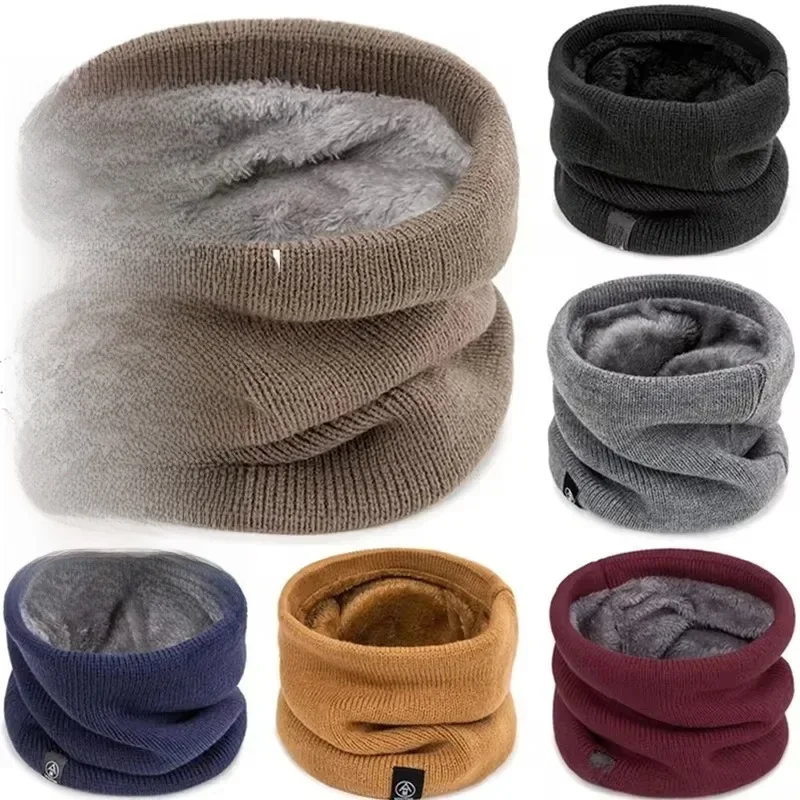 AliExpress Winter Warm Scarf Women Men Soft Knitted Neck Warmer Sport Scarf Winter Cycling Skating Running Warm Mask Thick Cold-proof Scarf