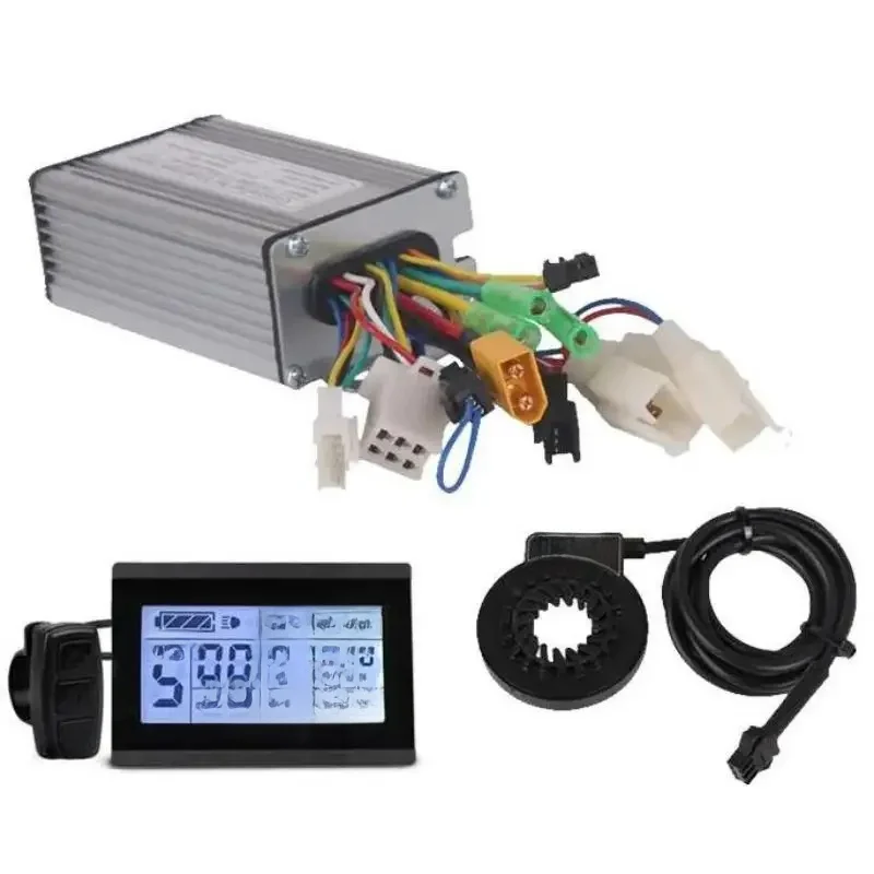 AliExpress NONE KT Controller Motor Ebike Controller 36V, 48V, 52V, 1500W, 1000W, 500W, 350W, 250W Dual Mode Sinewave LCD3 Display PAS